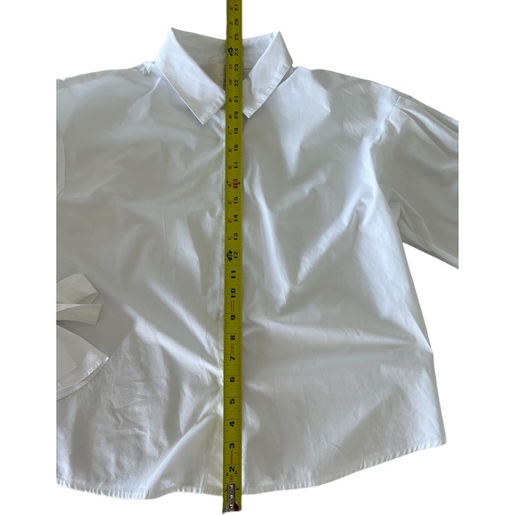 JOA Ruffle cuff Button Down Shirts White size M - Picture 2 of 8